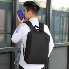 Men's Business Backpack USB Charging Waterproof Laptop Bag 15.6 Multi-function
