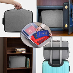 Large Lockable Passport Organizer Folder Handbag