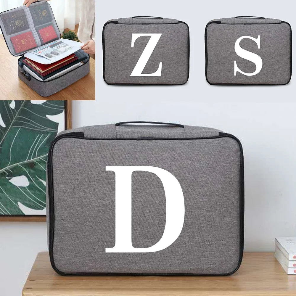 Large Lockable Passport Organizer Folder Handbag
