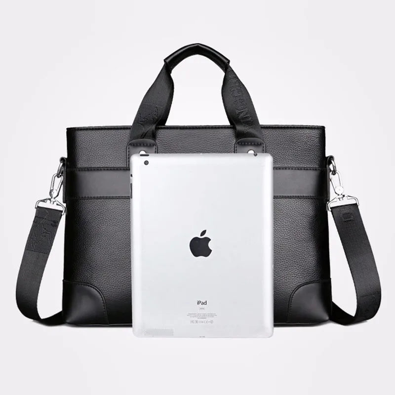Men's Leather Laptop Briefcase Messenger Bags