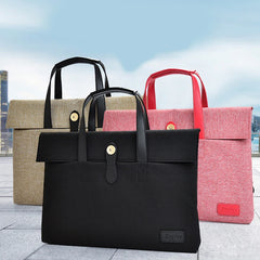 Men's Large Capacity Briefcase 14.1-Inch Laptop Bag