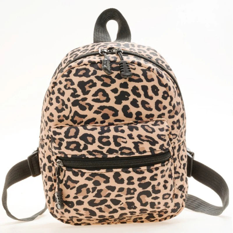 Butterflies Mini Backpack Women Girls Cow Print Zipper Nylon Adjustable S