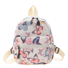 Butterflies Mini Backpack Women Girls Animal Print Double Zipper