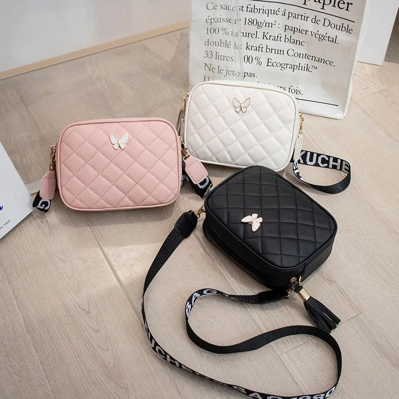 Women's Butterfly Diamond Square Crossbody Bag