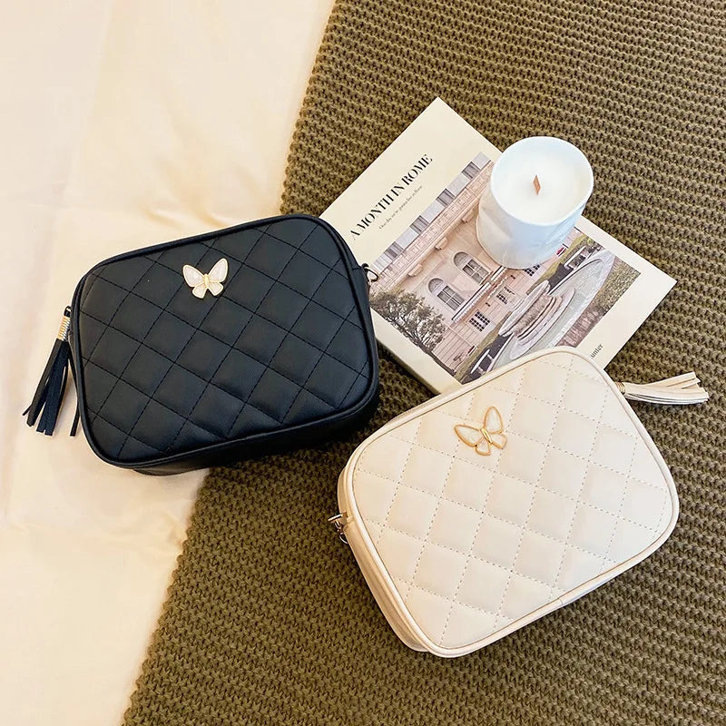 Butterfly Messenger Bags Small Square Bag Leather Women Handbags