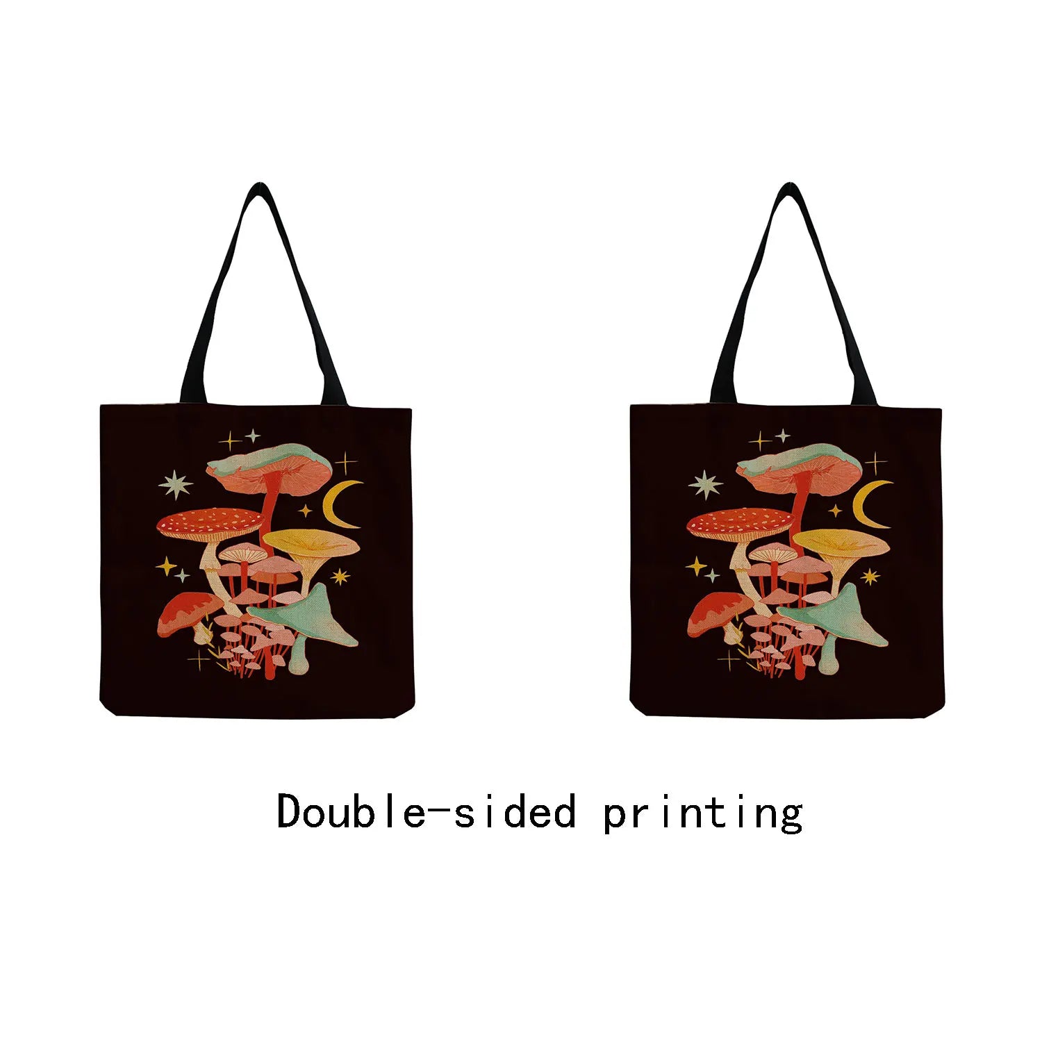 Butterfly Mushroom Ladies Tote Bag Outdoor Eco Friendly Casual Beach Bag