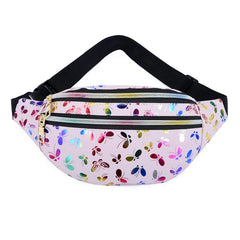 Butterfly Printed Waist Bag Women Fanny Pack Colorful Girls Bum Bag