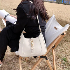 Buylor Women's Shoulder Bags Designers Underarm Handbag Top Purses PU Leather