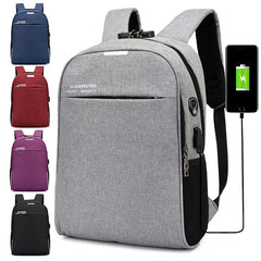 Buylor Business Backpack Men Anti Theft Lock Laptop Bag USB Charging Waterproof