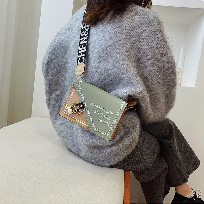 Buylor Crossbody Bag for Women Letter Printed Shoulder Bags Casual Handbag Purse