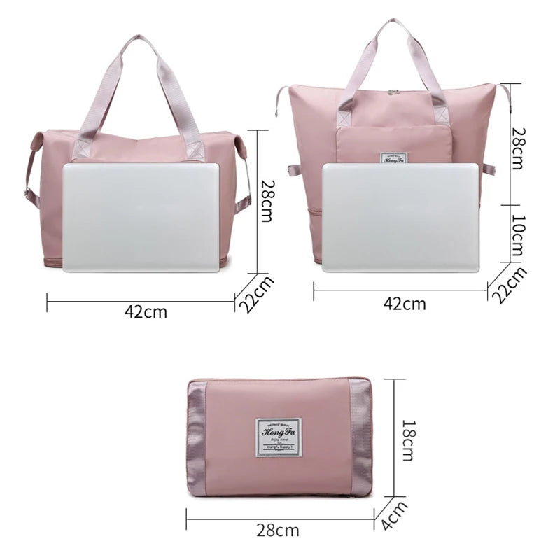 Buylor Foldable Travel Bags Large Capacity Tote Handbags Waterproof