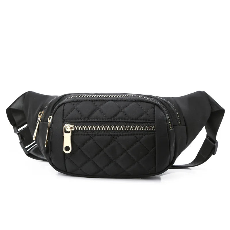 Women Nylon Waist Bag Running Fanny Pack Waterproof Hip Bum