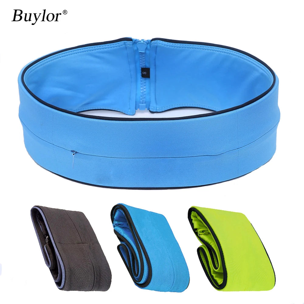 Buylor Sports Waist Bag Slim Running Belt Hands-Free Exercise Fanny Pack