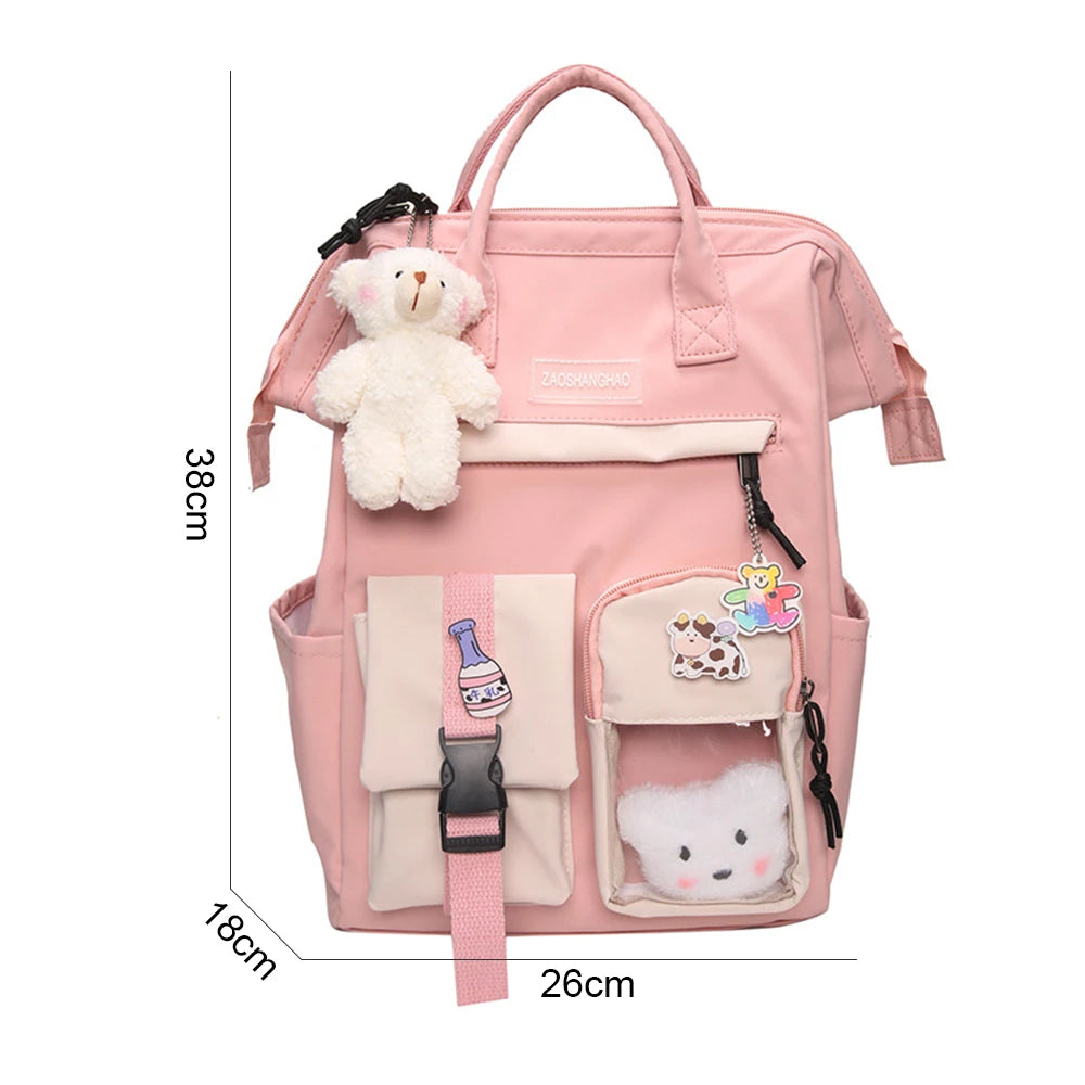Buylor Women Backpack Waterproof Candy Colors Female Backpack