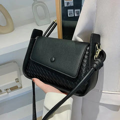 Weave Shoulder Bags Women's Crossbody Bag High PU Leather Handbags