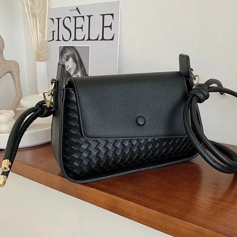 Weave Shoulder Bags Women's Crossbody Bag High PU Leather Handbags