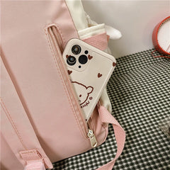 Nylon Backpack School Bags Waterproof Student Bag Girls Patchwork Rucksack