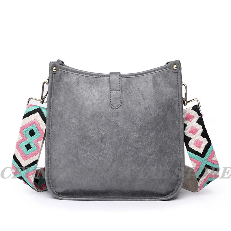 Soft Leather Travel Shoulder Bag for Women Teenager Girls