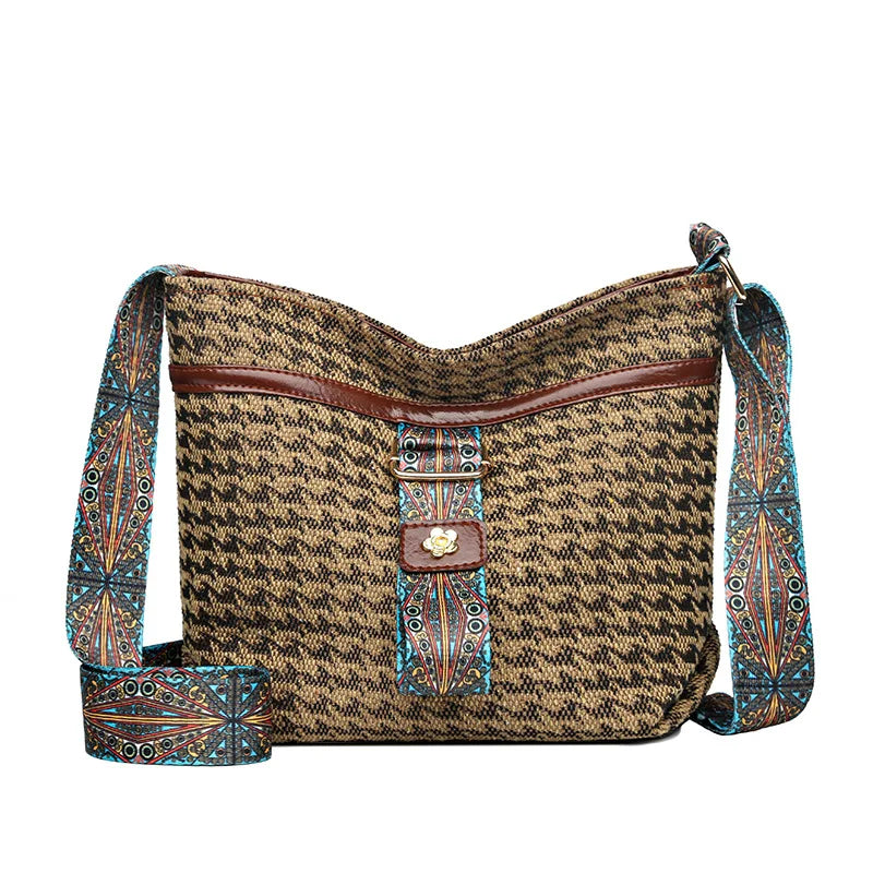 Vintage Leopard Women Shoulder Bag Teenager Girl Bucket Bag