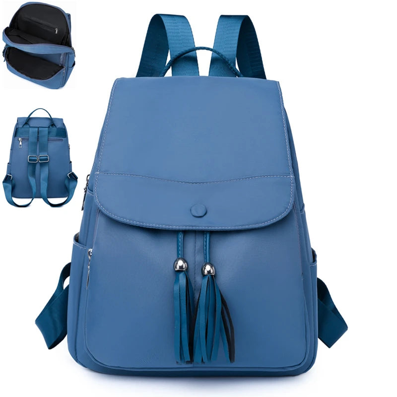 Boho Women's Backpack with Tassels Large Travel Bagpack