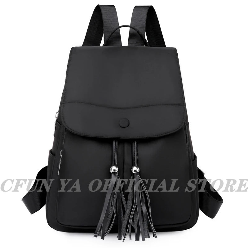 Boho Women's Backpack with Tassels Large Travel Bagpack