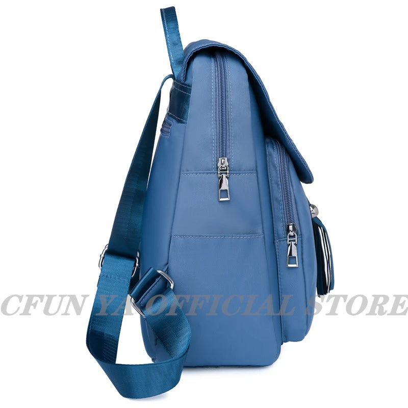 Boho Women's Backpack with Tassels Large Travel Bagpack