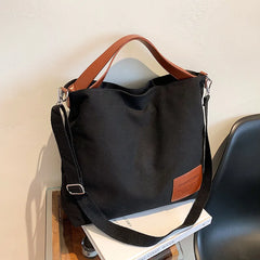 Large Capacity Canvas Handbag for Women Tote Bag with Crossbody Strap