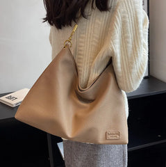 Large Capacity Tote Bag Soft Leather Shoulder Bag