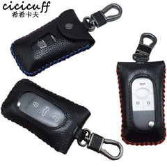 Men's Leather Key Case Wallet Organizer Zipper Key Holder
