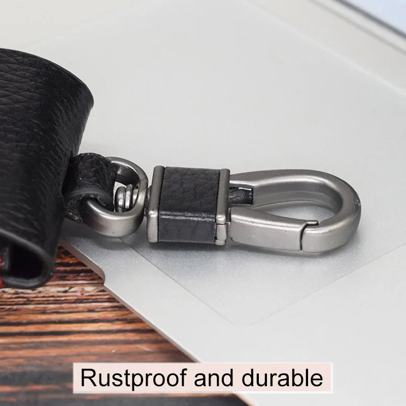 Men's Leather Key Case Wallet Organizer Zipper Key Holder