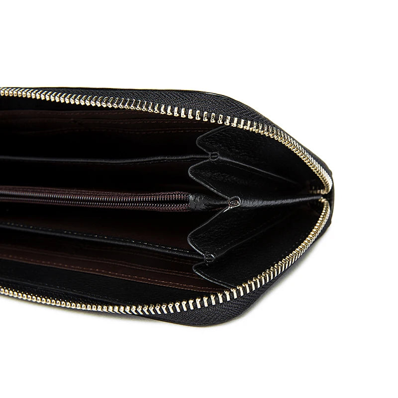 Men Organizer Wallets Leather Weave Clutch Purses
