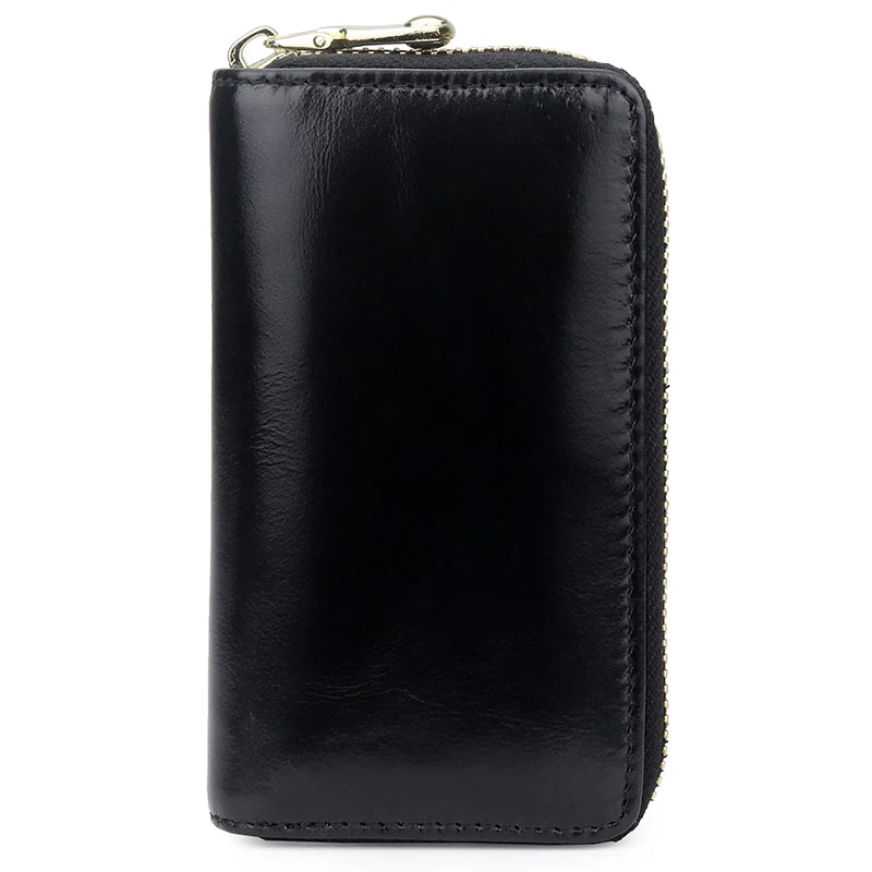 Premium Retro Cowhide Key Wallet Oil Wax Leather Key Case