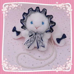 Japanese Lolita Bag Soft Girl Lace Bow Rabbit Doll Small Bag
