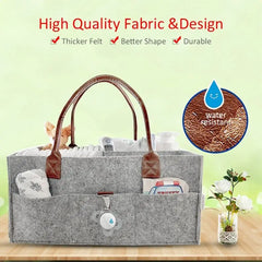 CPDD Baby Diaper Organizer Foldable Felt Storage Bag Portable Multi-function