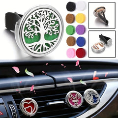 Car Aromatherapy Diffuser Locket Car Clip with 10pcs Mixed Pads