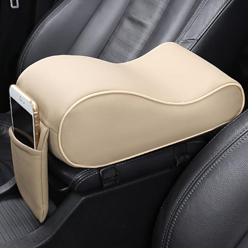 Car Armrest Box Memory Foam Cushion Leather Side Pocket