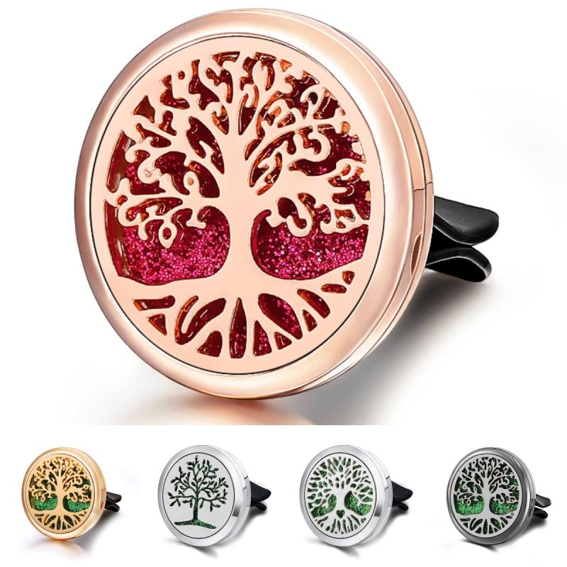 Car Aromatherapy Clip Aroma Diffuser Locket Essential Air Freshener Vent Clip