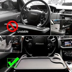 Car Table Tray Steering Wheel Pallet Eat Work Cart Food Holder Tray
