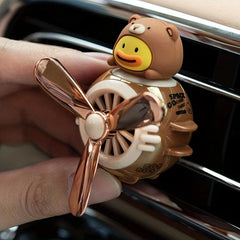 Car A/C Outlet Magnetic Doll Aromatherapy Ornament with Cologne & Lemon