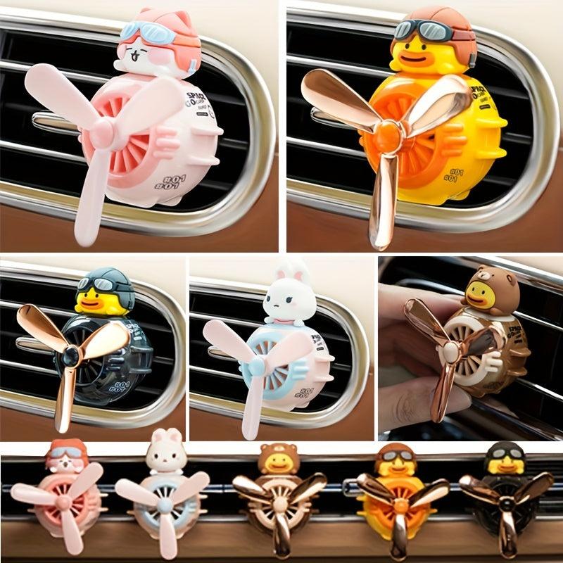 Car A/C Outlet Magnetic Doll Aromatherapy Ornament with Cologne & Lemon