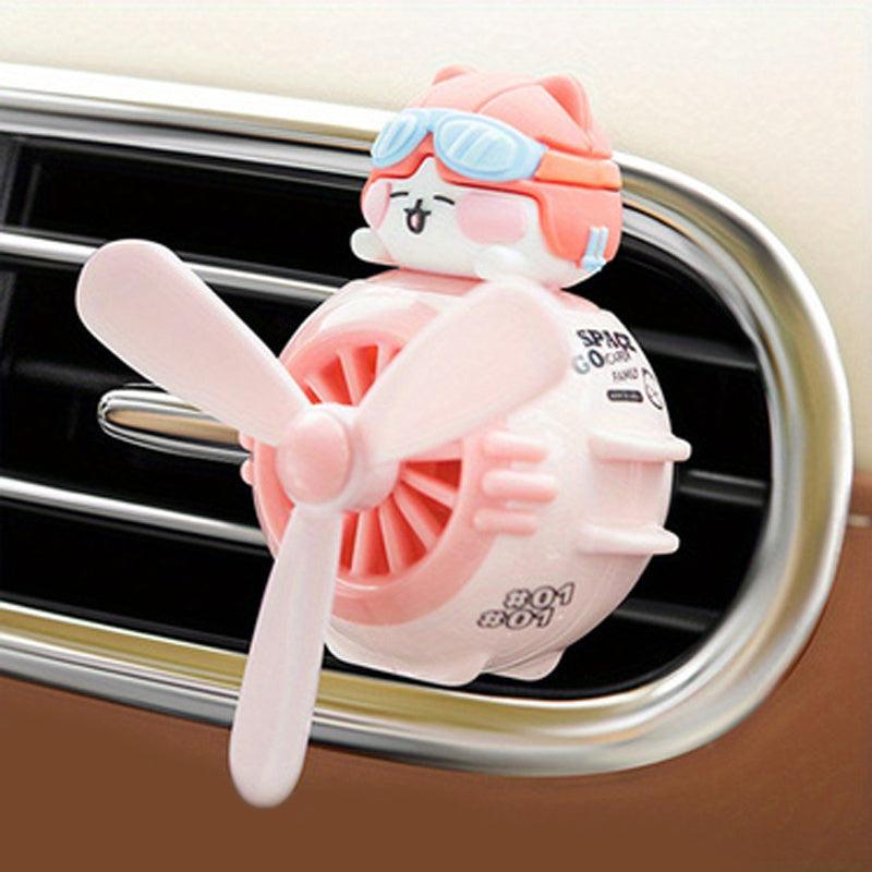 Car A/C Outlet Magnetic Doll Aromatherapy Ornament with Cologne & Lemon