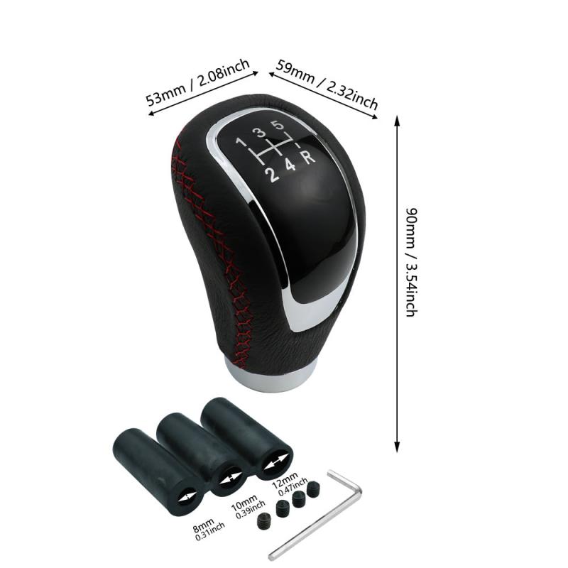 Upgrade Your Ride with 5 Speed Leather Gear Shifter Knob