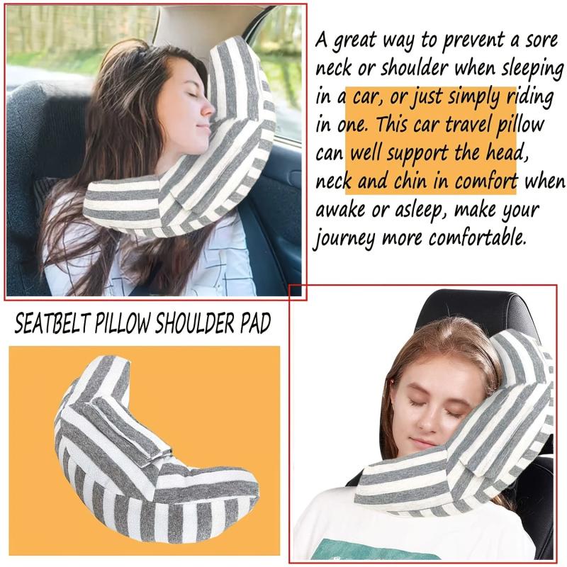 Car Seat Travel Pillow Neck Support Cushion Pad Soft Headrest Shoulder Pad
