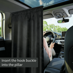 2pcs Taxi Car Sun Shade Privacy Curtain Set
