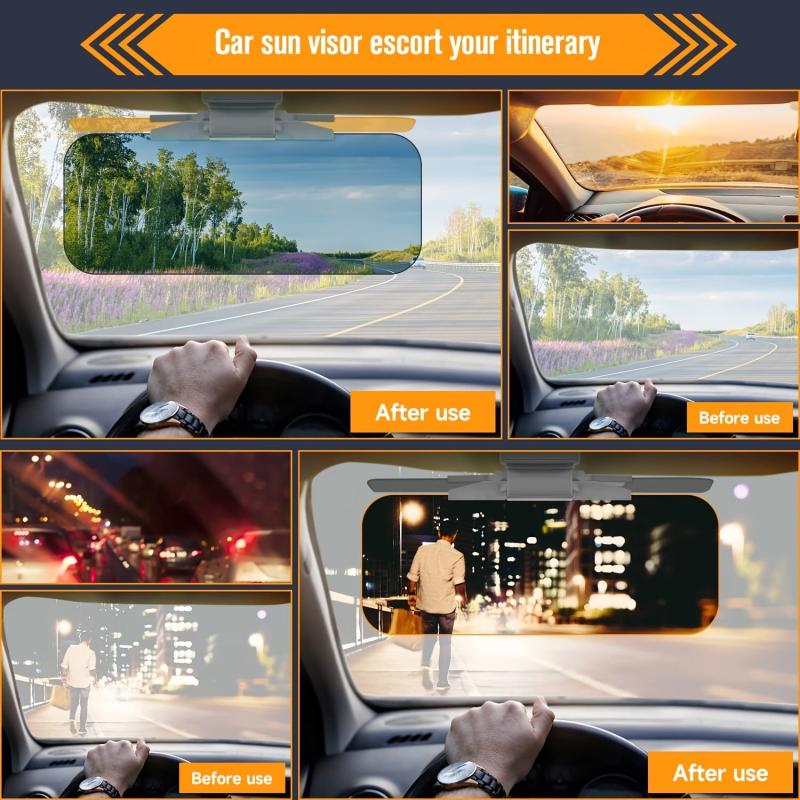 2 in 1 Car Visor Night Anti Glare Sun Anti UV Block Visor Non Glare Shield