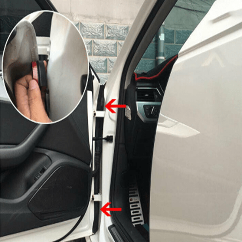 5 Meters Car Door Seal Strips Sticker B Shape Double Layer Sealing Stickers