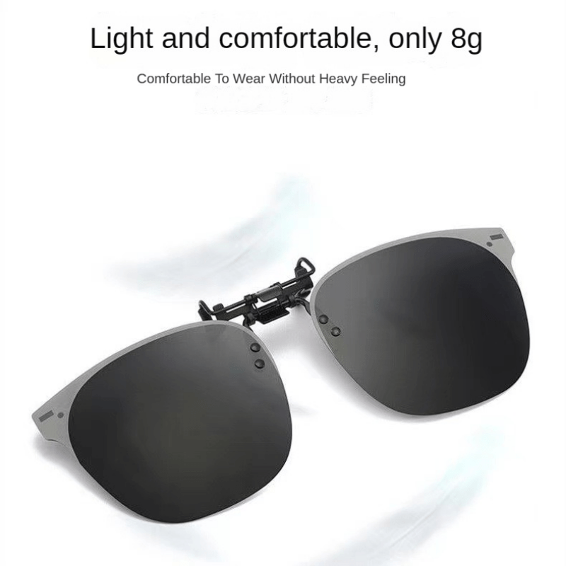 Unisex Polarized Sunglasses Clip Ons with Case