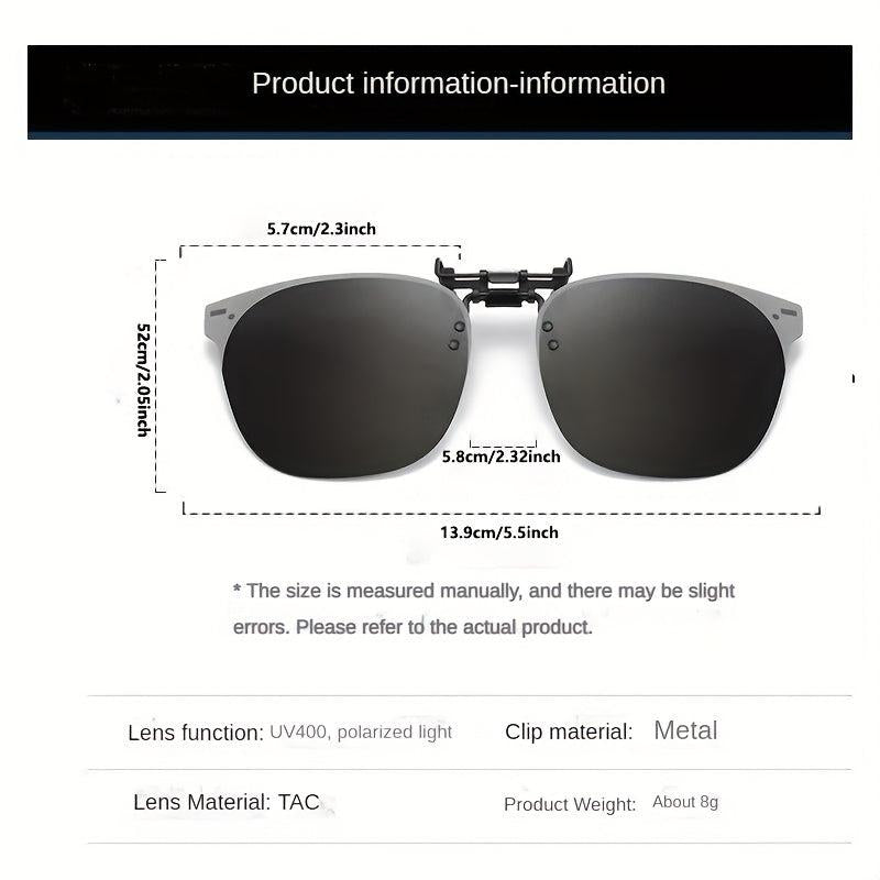 Unisex Polarized Sunglasses Clip Ons with Case