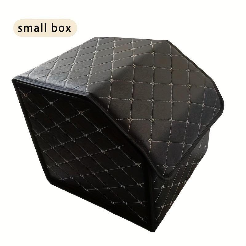 1pc Trunk Storage Box Leather Car Multifunctional Folding Storage Box