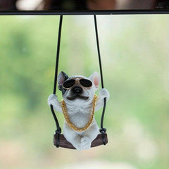 Car Pendant Net Red Swing Fighting Puppy Car Hanging